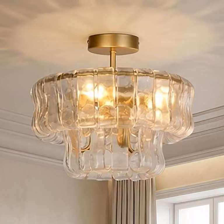 Searchlight Plafoniera soffitto Bowlight, dimmerabile, Ottone / Oro, Soggiorno / Sala da pranzo, Metallo, Plafoniera
