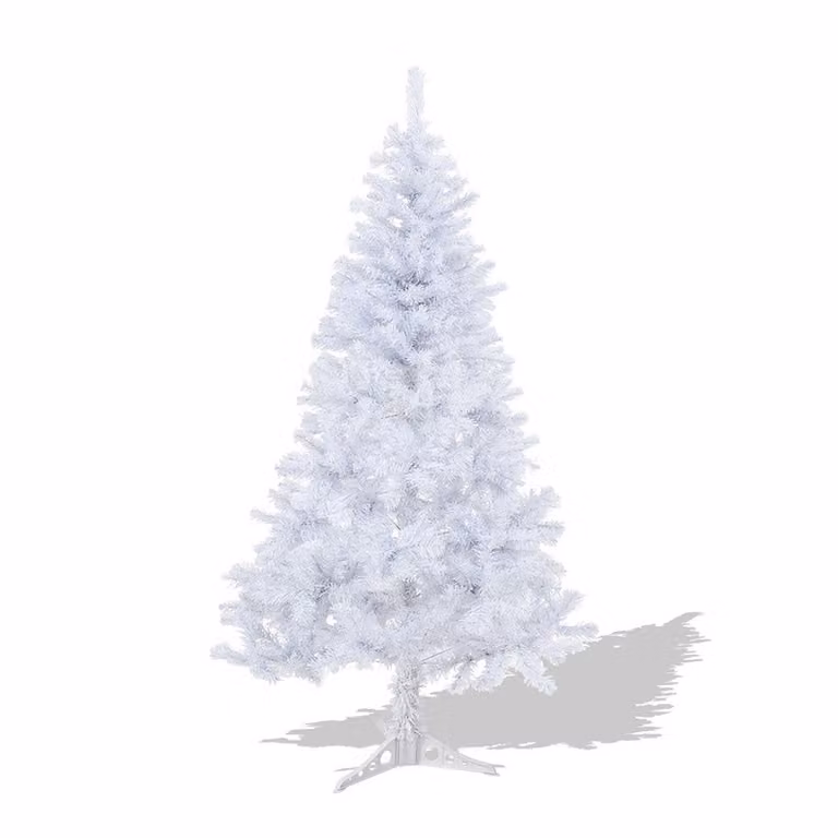 Albero di Natale artificiale Clanmacy 120 cm (Ø circa 76 cm) con 220 punte e sistema di ripiegamento a montaggio rapido, ignifugo, incluso supporto, bianco