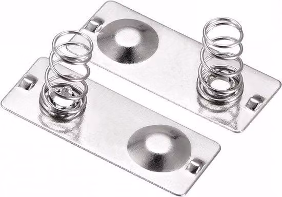 Allecto smontato, 20 alimentatori a batteria AA nichelati, contatto - 27 mm x 11 mm, materiale resistente