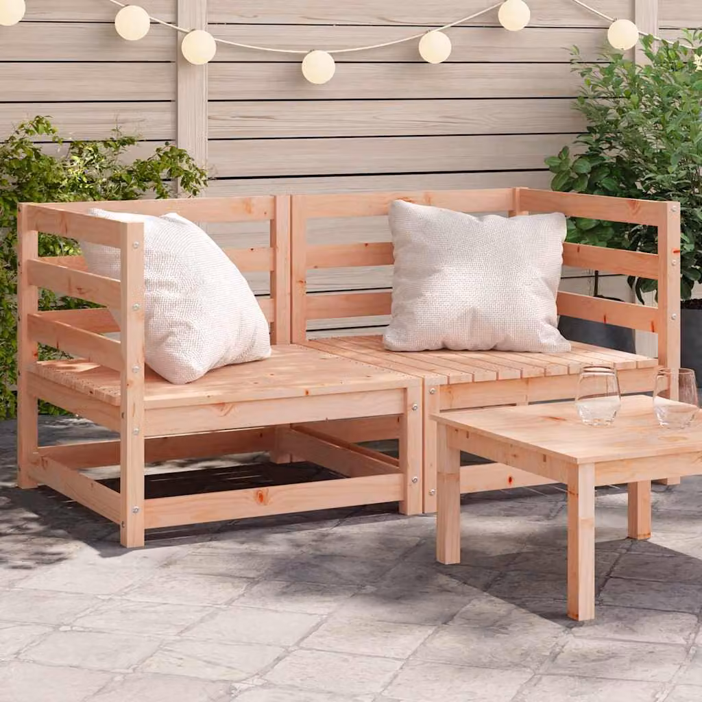 Set di 2 Divani Angolari da Giardino vidaXL in Legno Massello Douglas, L/P/H: 70 x 70 x 67 cm – 1