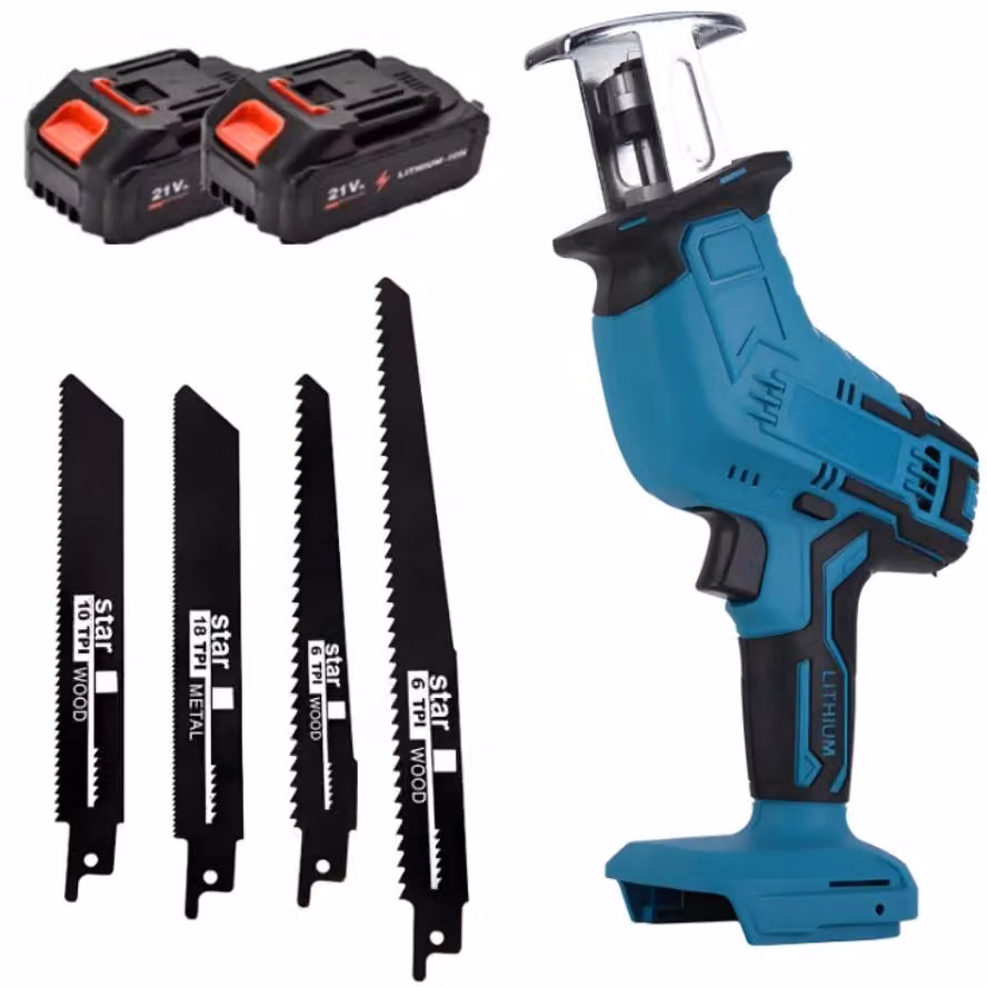 Troncatrice a batteria - 100 mm - 3000 giri/min - Velocità variabile - Adatta per metallo e legno - 2 batterie incluse