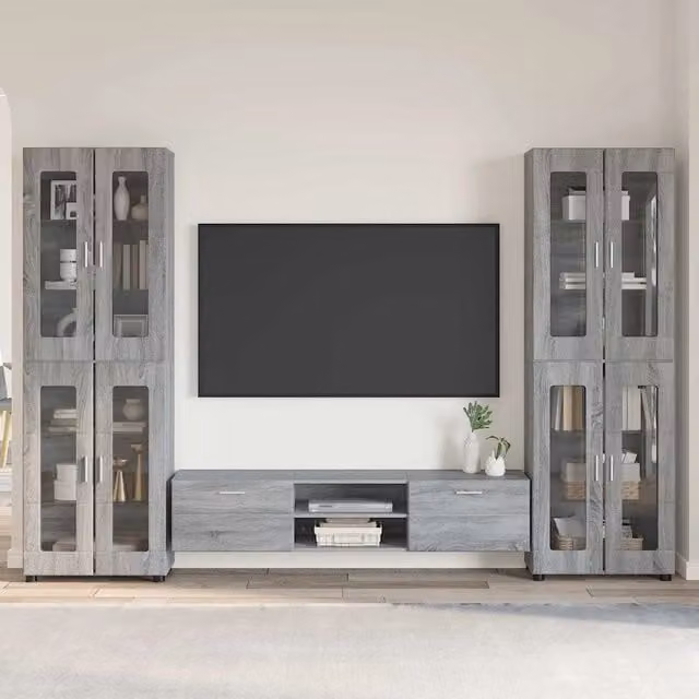 Set mobile TV FLORIN 3 pz Grigio Sonoma Legno ingegnerizzato 3397990
