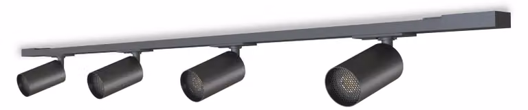 Calex Tracklight 2M, binario a soffitto, escluse 4 lampade GU10, colore nero