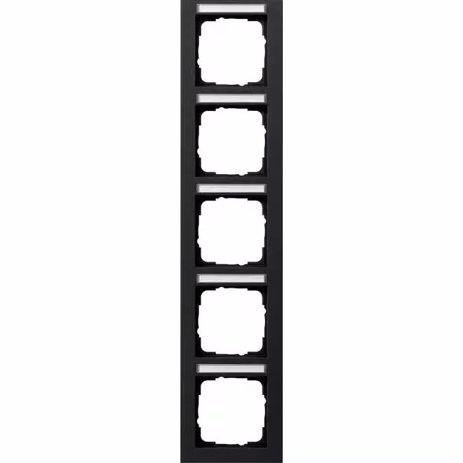 Cornice di copertura Gira 5f verticale BSF Gira E2 Nero m 111509