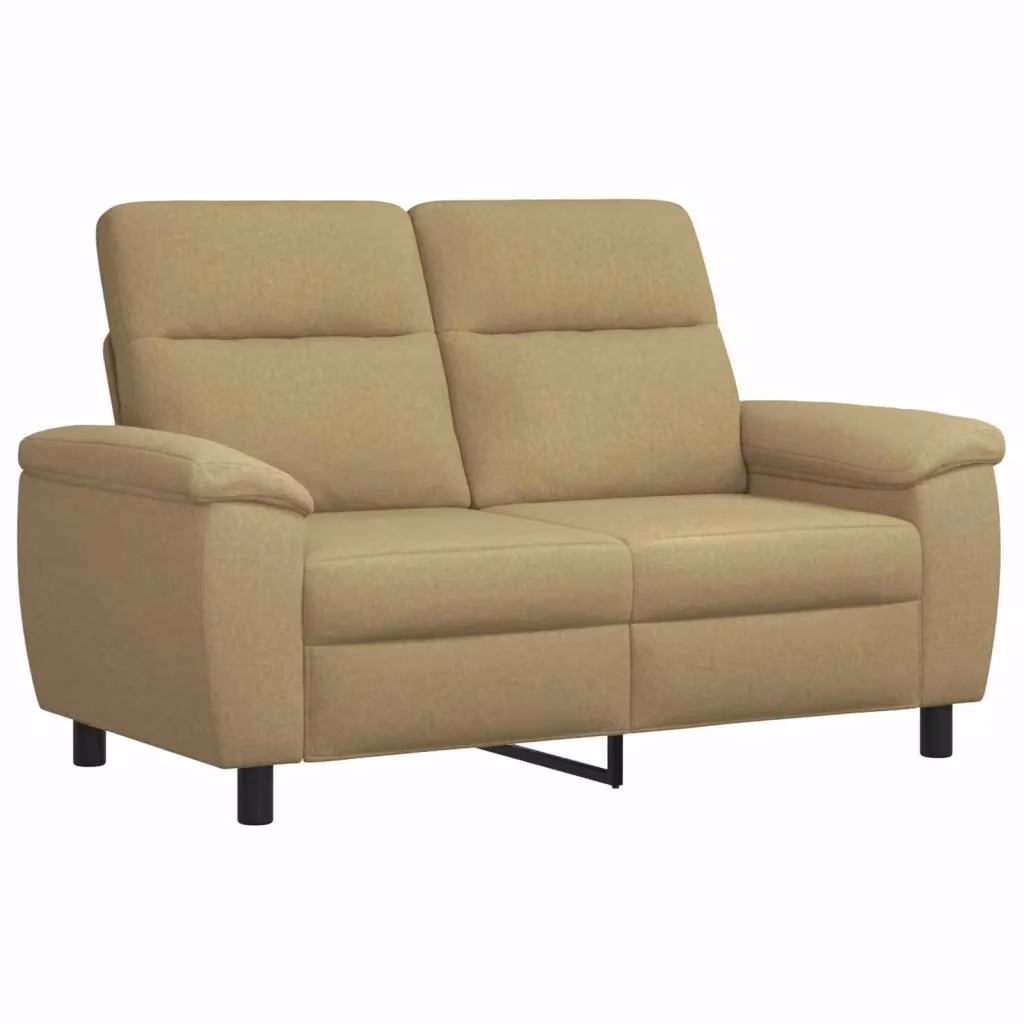 Divano moderno vidaXL in tessuto marrone e beige con struttura in metallo L: 158 cm, P: 90 cm, H: 95 cm – 2