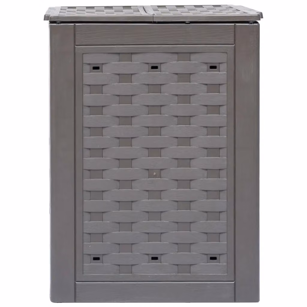 Set di 2 compostiere Videx in plastica effetto rattan marrone e grigio, L/P/H: 60 x 60 x 83 cm – 2