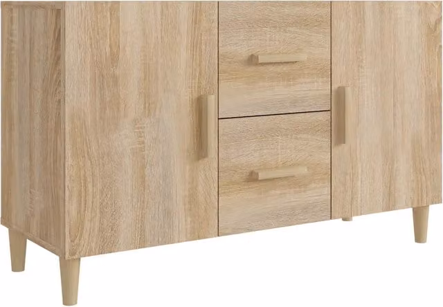 Credenza Buffet in Legno Multistrato Rovere Sonoma, L 100 x P 36 x H 60 cm – 1