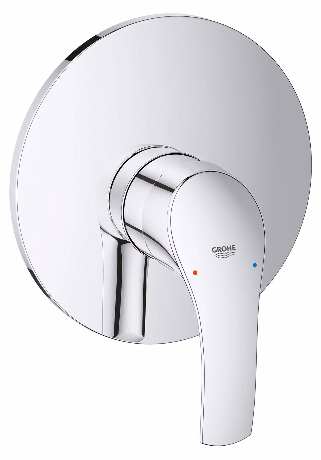 Miscelatore per doccia Eurosmart, monocomando, metallo, ad arco, color argento