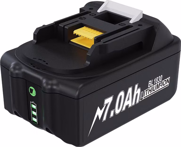 BL1830 Batteria di ricambio, 18V Li-Ion 7000 mAh (18650), compatibile con Makita LXT BL1830/BL1860/LXT400, colore beige