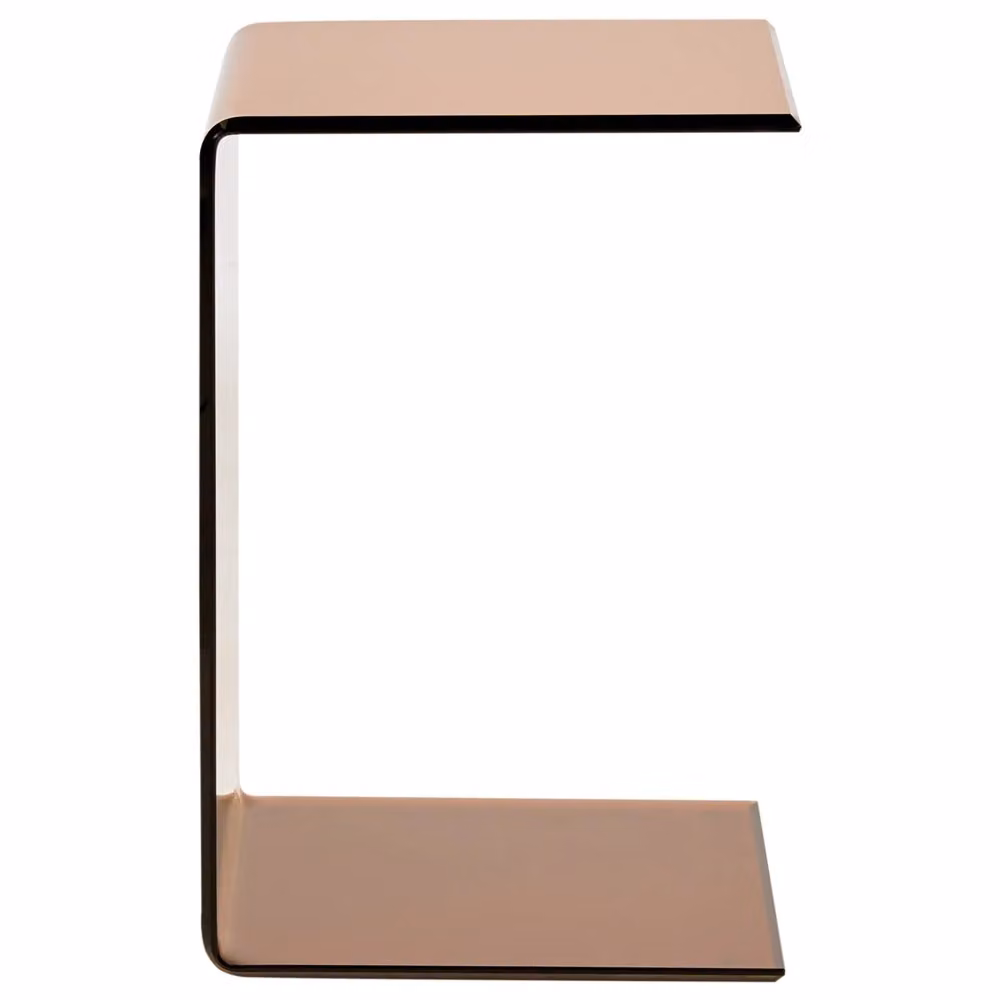 Tavolino rettangolare in vetro BELIANI per soggiorno e cucina, colori nero, marrone e trasparente, L: 61 cm, P: 40 cm, H: 20 cm – 2
