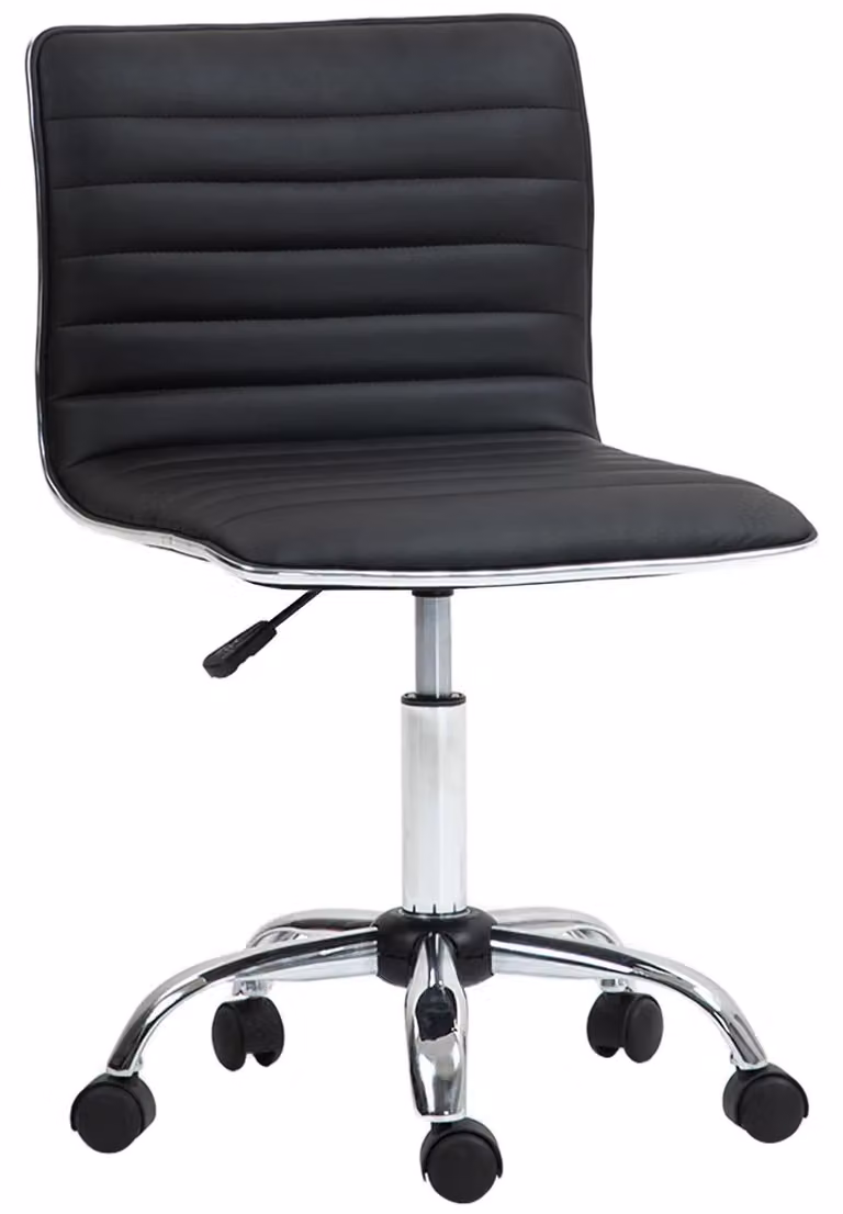 Sedia da ufficio - Sedia girevole con rotelle - Regolabile in altezza - Seduta imbottita - 48 x 52 x 78–90 cm - Verde militare