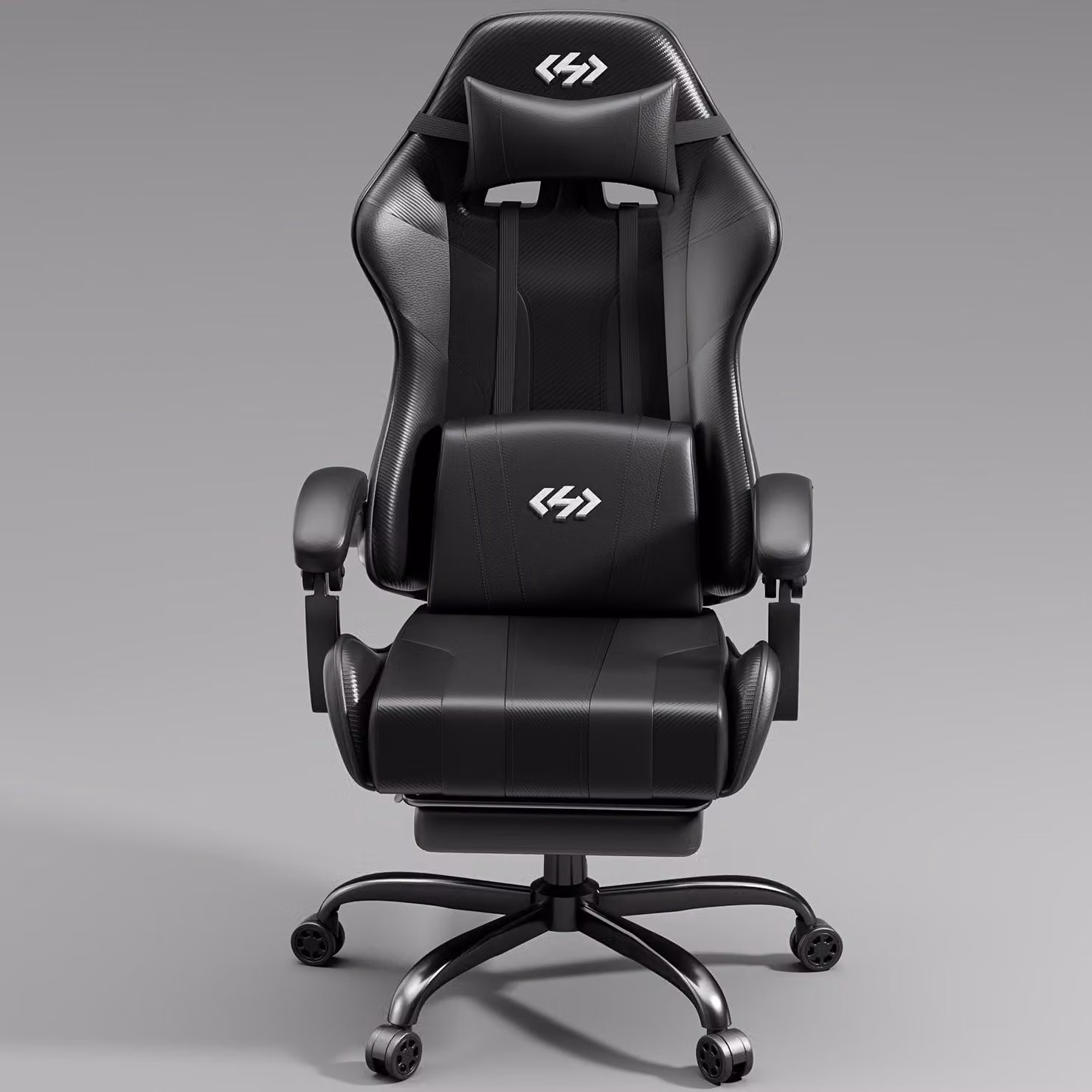 Sedia ergonomica da gaming - Sedia da ufficio - Sedia per computer - Sedia da lavoro - Nera