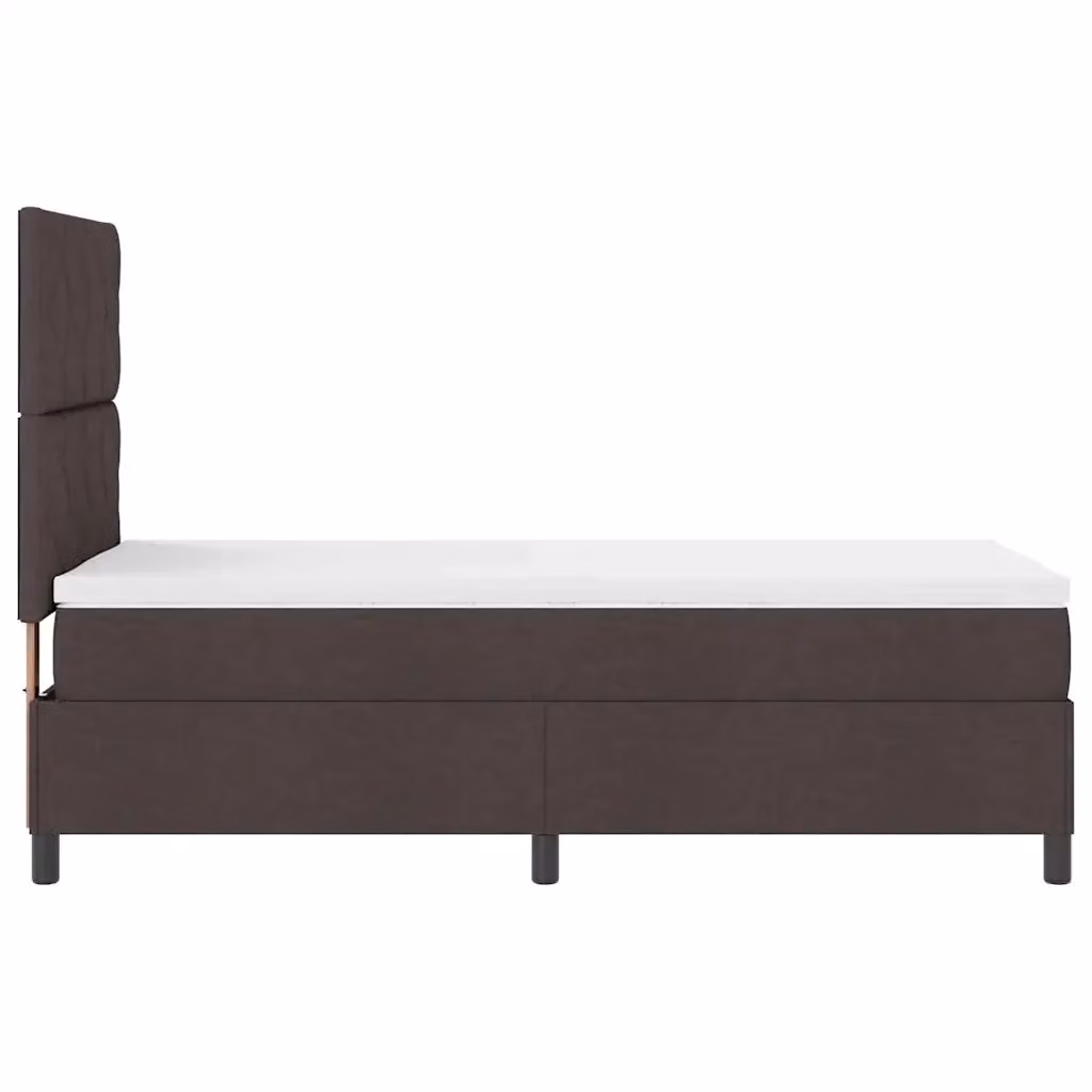Letto a molle con testiera vidaXL in tessuto marrone L: 100 cm, P: 200 cm, H: 203 cm – 2