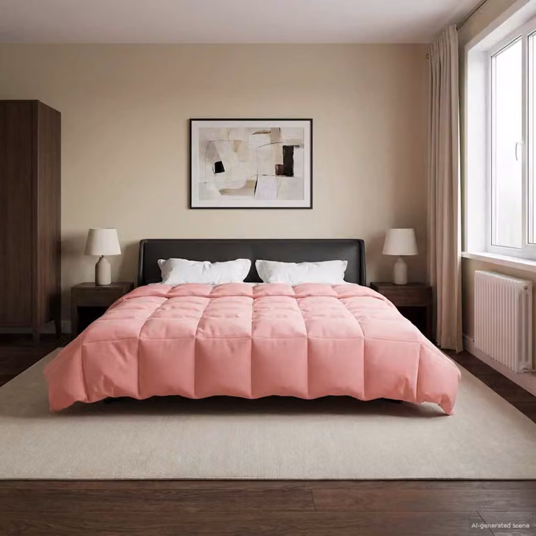Piumone invernale reversibile in microfibra traspirante vidaXL, Rosa, 200 x 200 cm