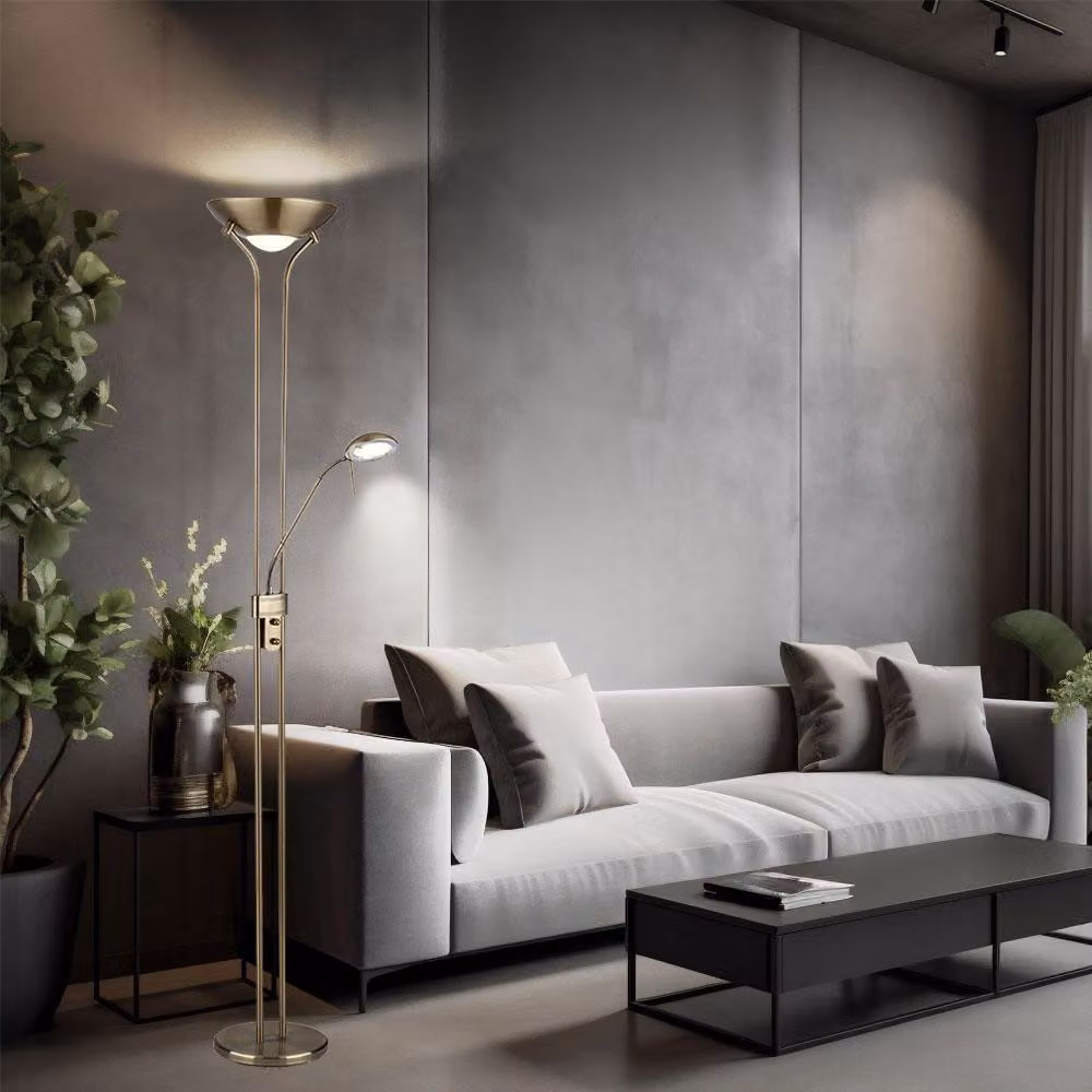 Lampada da terra a LED, lampada da lettura mobile, dimmerabile, H 180 cm