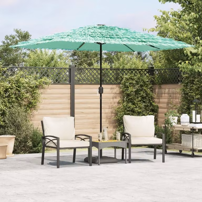 Maison Exclusive - Ombrellone con palo in acciaio, colore verde, dimensioni 300x200x250 cm