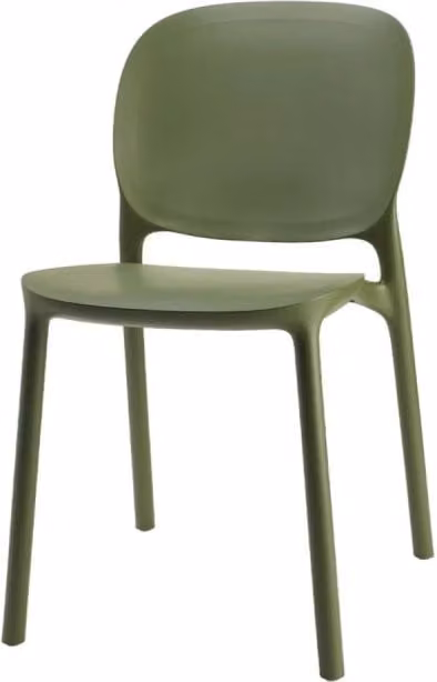 SET 6 SEDIE HUG TECNOPOLIMERO DA POST CONSUMO INDUSTRIALE SCAB DESIGN - Verde oliva 56