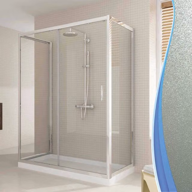 Box Doccia 3 Lati 70x110x70 cm 1 Anta Scorrevole in Cristallo Opaco 6mm H198 Fosterberg Viborg Trio