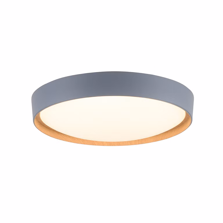 Selltec LED plafoniera Q EMILIA Smart Home dimmerabile telecomando controllabile app lampada da parete grigio soggiorno, camera da letto, corridoio, cucina, ufficio 6118-15