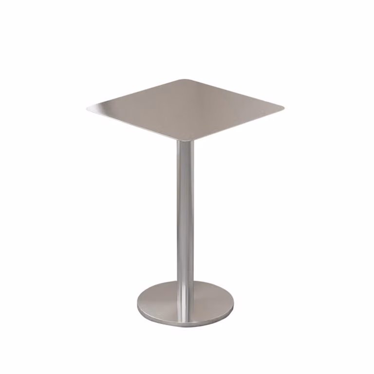 Tavolo bistrot commerciale in acciaio inox - arredamento per bar, caffè, ristorante - Tavolo robusto in acciaio inox, tavolo 50x50x75cm【BXG-BF50】