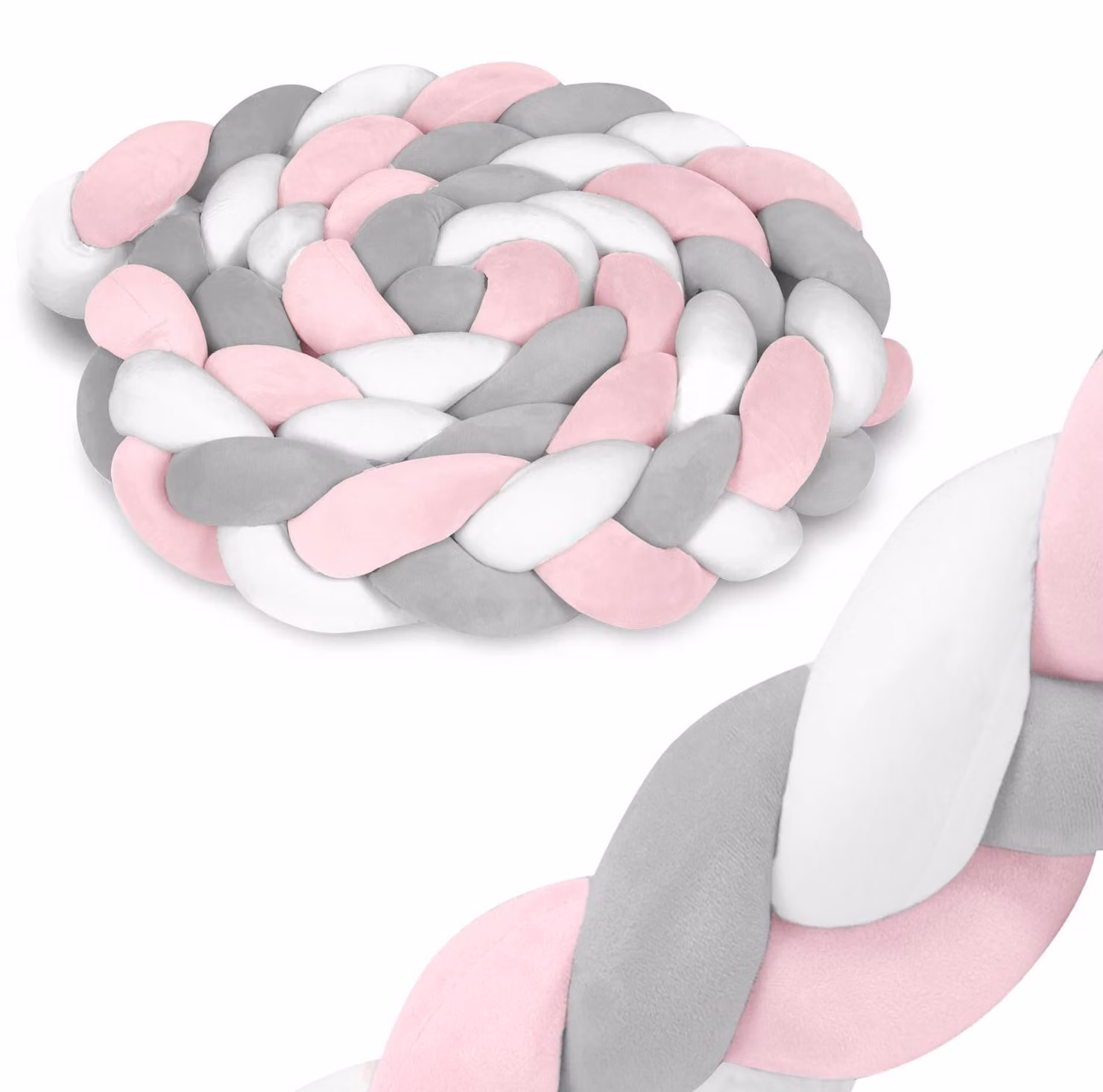 Paracolpi per lettino Ricokids 3m - rosa e grigio