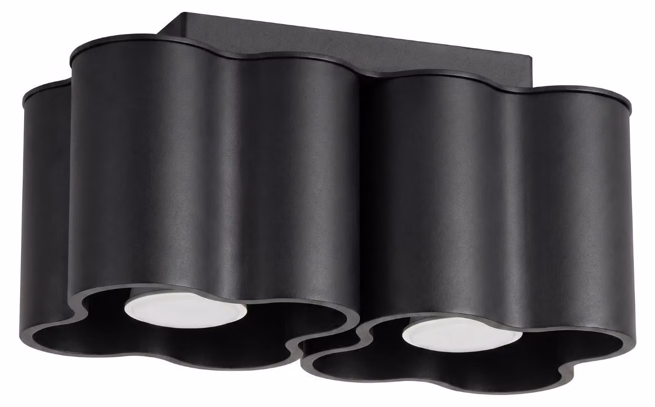 Plafoniera OVIO 2 nera GU10 2xGU10 10W alluminio 12x12x24,5cm Sollux Lighting