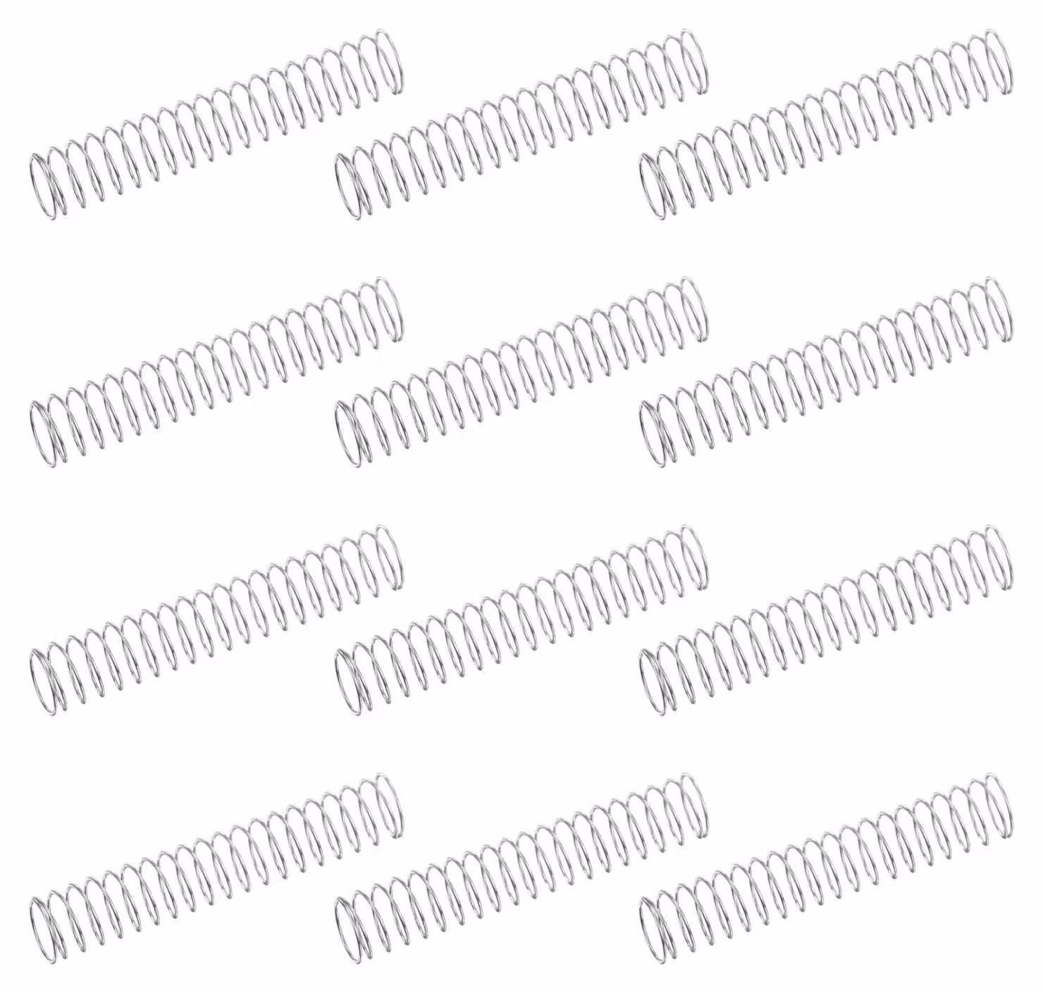 50 molle a compressione, acciaio inossidabile 304, dimensioni 0,4x8x45 mm, per uso in officina e per progetti fai-da-te