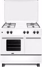Cucina a gas DeLonghi 4 zone con forno a gas DL964GEWB bianca L/P/H: 90 x 60 x 84,4 cm