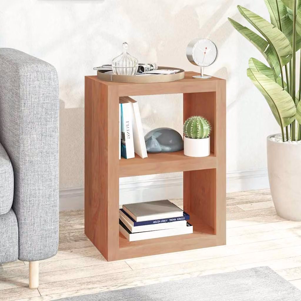 vidaXL Tavolino rettangolare in legno massello di teak marrone L/P/H: 45 x 30 x 60 cm