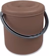 Pattumiera tonda con coperchio a ribalta Stefanplast Eureka colore tortora capacità 20 l