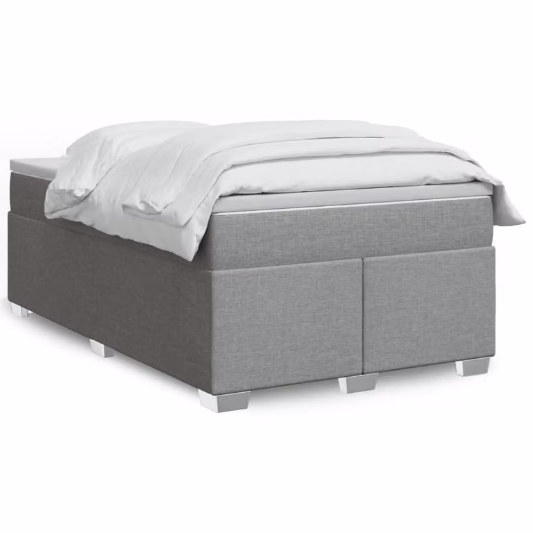 Maison Exclusive - Letto boxspring con materasso Grigio chiaro 120x200 cm Tessuto