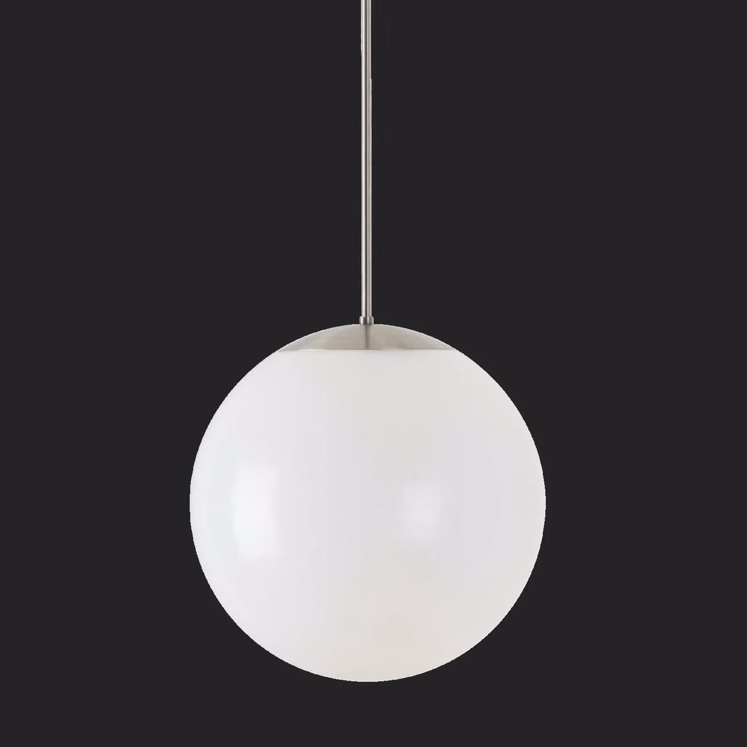 OSMONT ISI72137 ISIS P3 PM HP Apparecchio a sospensione in plastica acciaio inox spazzolato / bianco IP40 3000 K 52W LED combinazione di emergenza 3 h