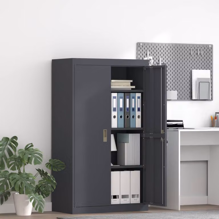 vidaXL Armadio Antracite 80 x 40 x 140 cm Acciaio