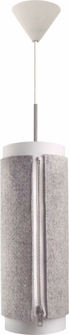 Lampada a sospensione Padiro, 19 x 19 x 52 cm - grigio - Polipropilene con rivestimento in feltro - Rivestimento in feltro con cerniera decorativa - Attacco E27