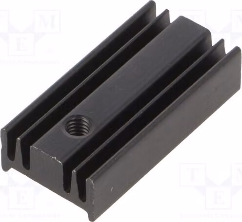 1 radiatore: stampato, larghezza: 12,6 mm, 32K/W, PR5/25/SE, lunghezza: 25 mm, altezza: 6,5 mm, colore: nero