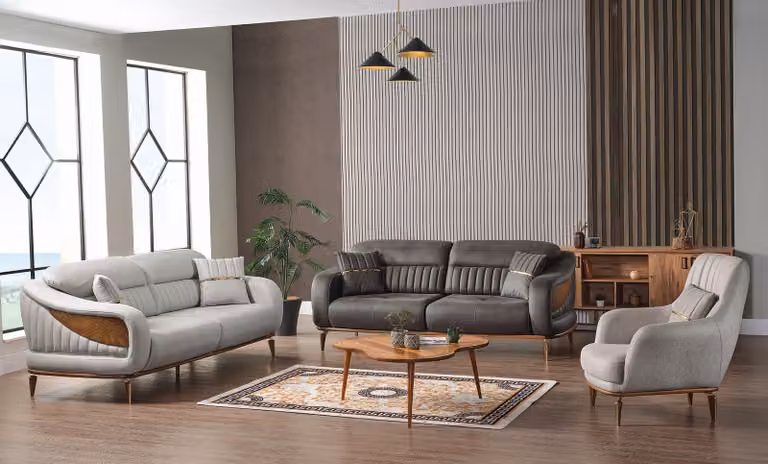 Sofagarnitur 3+3+1 Sitzer Modern Relax Sessel Modern Stil 3tlg Luxus Wohnzimmer