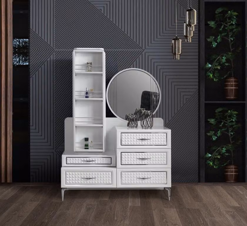 Schlafzimmer Kommode mit Spiegel Luxus Kommoden Sideboard 2tlg. Sideboard