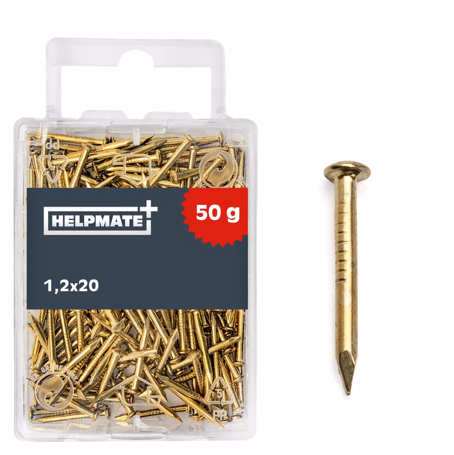 HELPMATE – Tassello a testa svasata, dimensioni 1,2x20 mm, color bronzo – 50 grammi