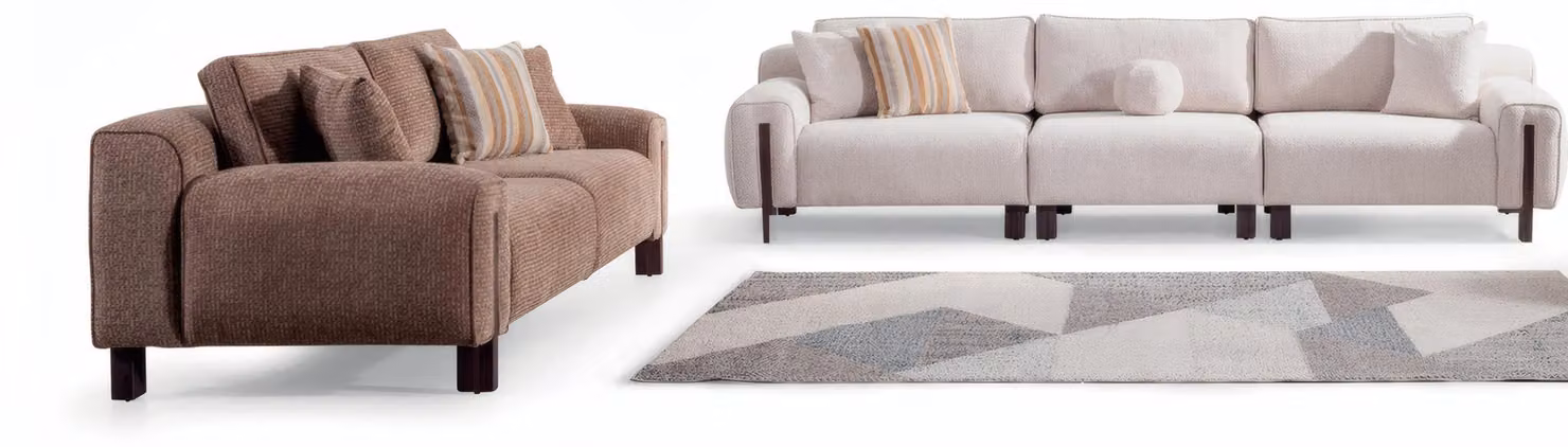 Set divani 3+3 – Perfetto per arredare il soggiorno con stile.