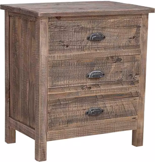 Comodino in legno marrone 62,5x40x68,5h cm