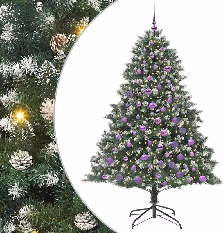 Albero di Natale artificiale con 300 LED Verde 180 cm