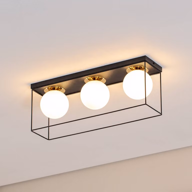 Plafoniera soffitto Aroma SIGMA, dimmerabile, Nero, Corridoio, Metallo, Moderno, Plafoniera