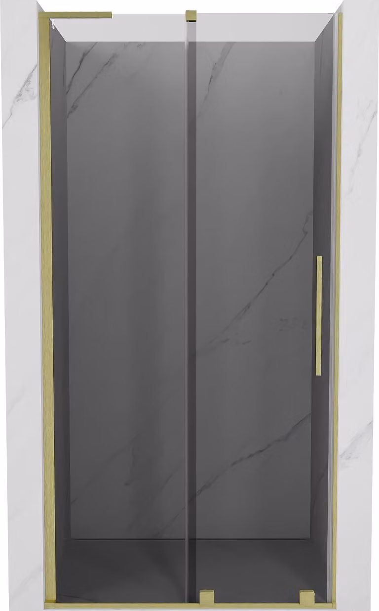 Mexen Velar L porta doccia scorrevole 110 cm, grafite, oro spazzolato - 871-110-003-41-55