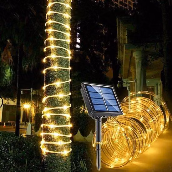Ghirlanda luminosa a LED impermeabile fino a 10 m, luce bianco caldo, per giardino e terrazza