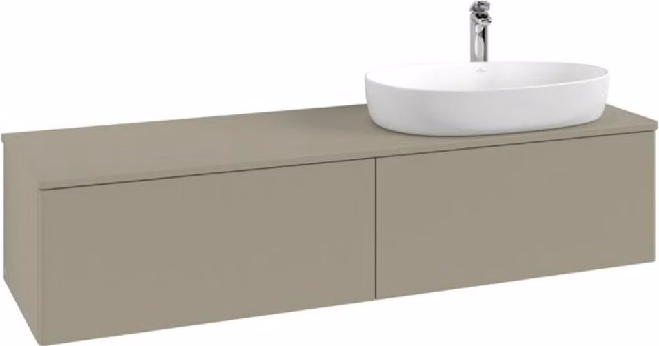 V&B Mobiletto senza struttura frontale Antao 160x50cm, HL, WBP Lac, lea gre. m Lac