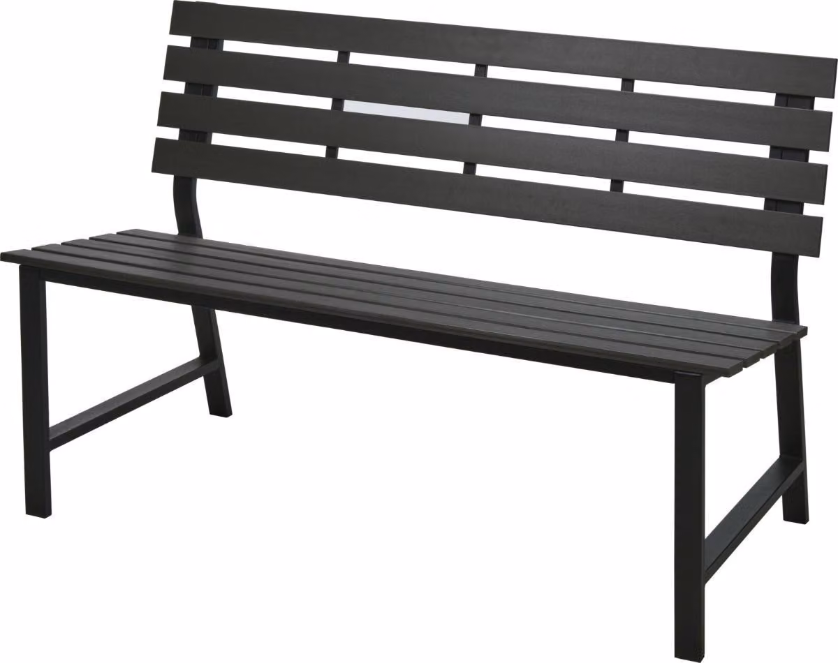 Panchina da giardino 125 cm in composito di legno KO-FA6110000