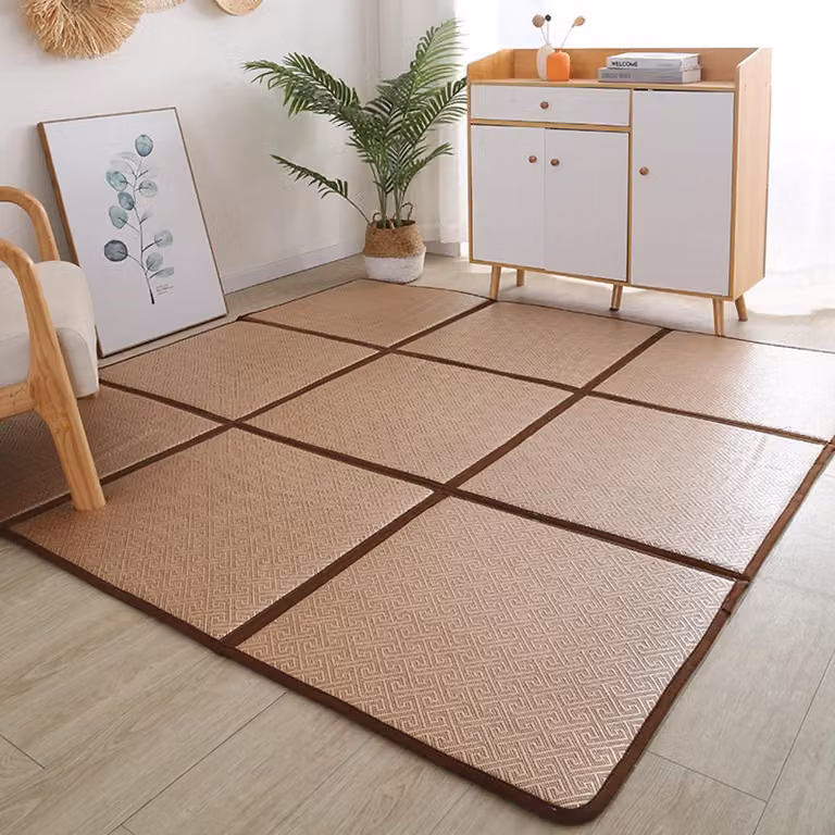 Tappetino tatami in rattan pieghevole per un sonno confortevole e per la pratica dello yoga