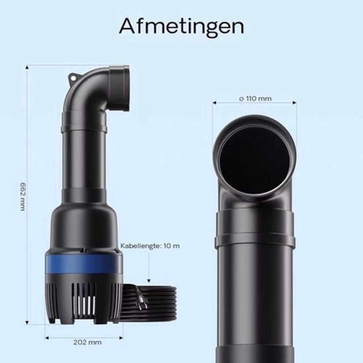 Pompa per laghetto da 26000 L/h - 135W - Efficace pompa per acqua, ideale per giardino e laghetto, con cavo da 10 metri