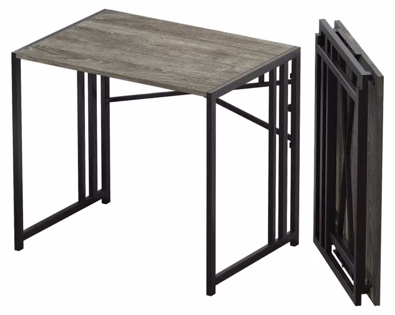 Scrivania pieghevole - 83 cm di altezza, finitura nero eik, 40 cm di profondità - ideale per l'ufficio e il gaming