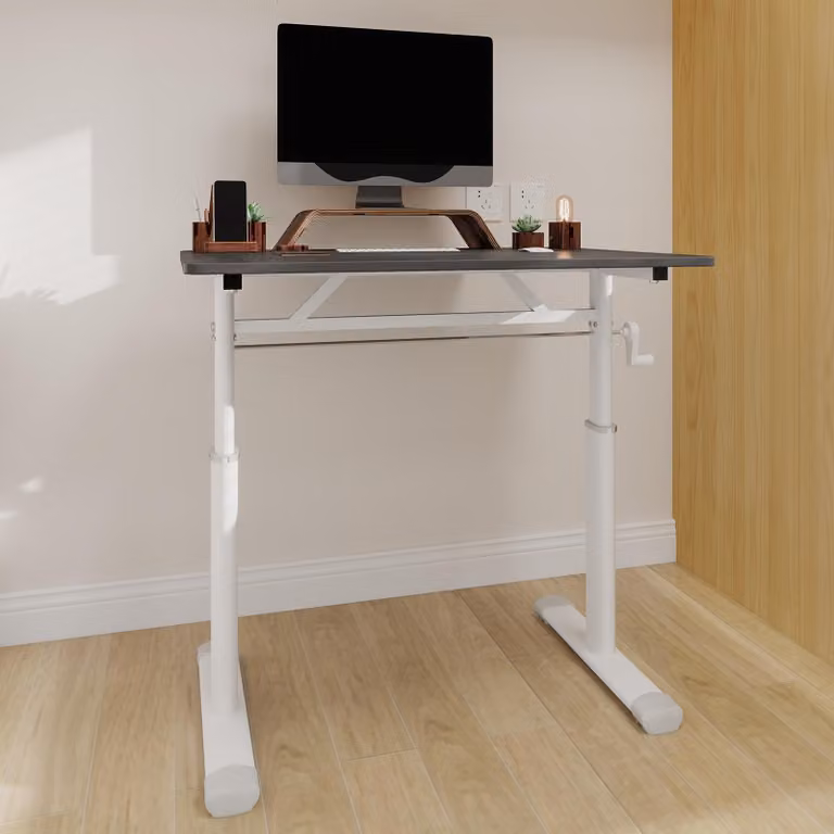 Scrivania regolabile in altezza per bambini e adulti – 80 x 60 x 90 cm, grigio